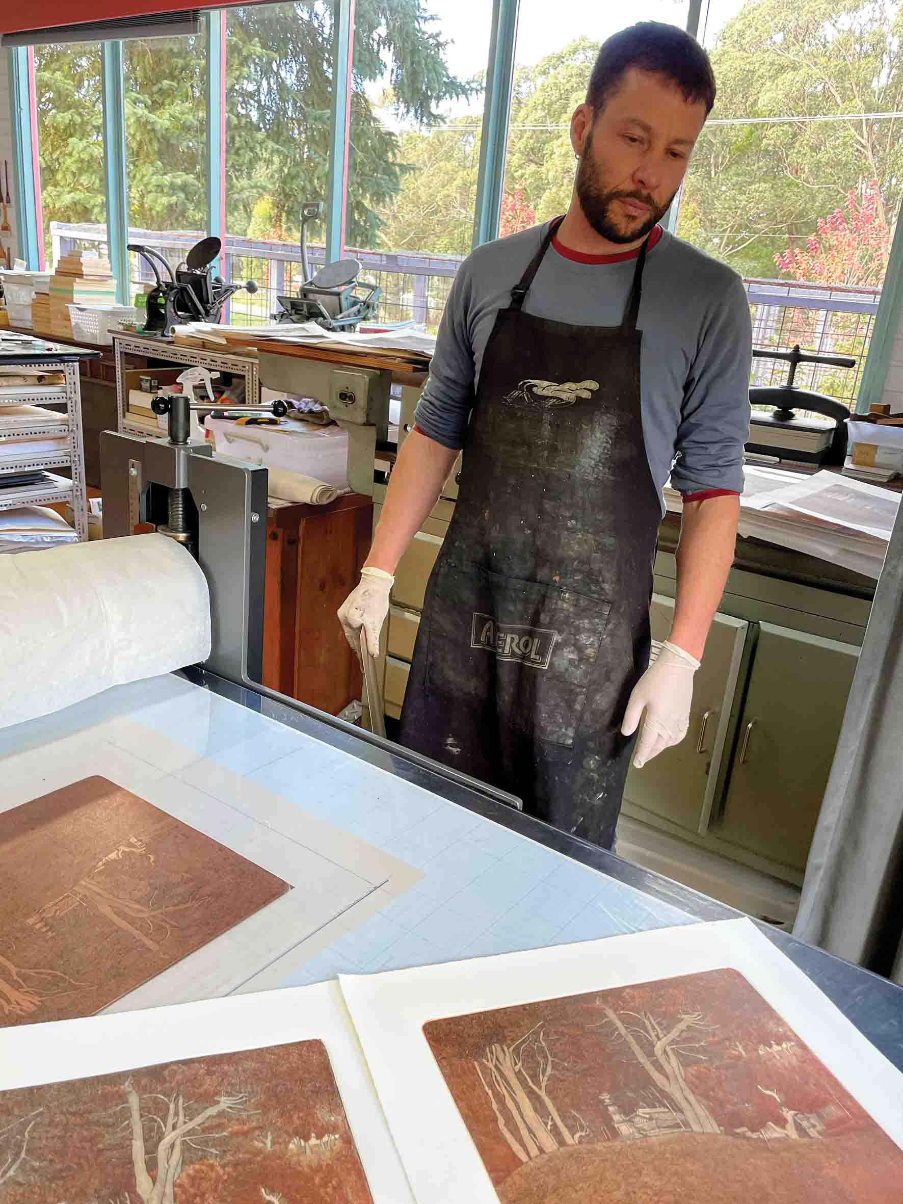 Damon Kowarsky, Agave Print Studio, photo by Dianne Longley